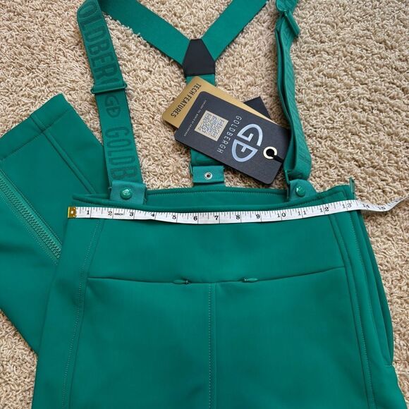 GOLDBERGH WOMEN'S HIGH END SALOPETTE SKI PANTS BIB ICE GREEN TEAL US 6 NWT - Picture 6 of 10